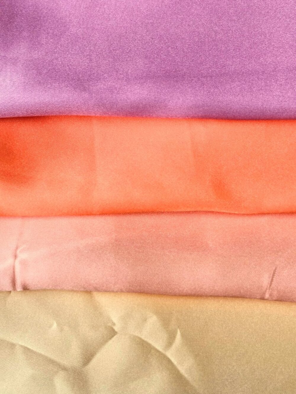 Choose Solid YELLOW Orange OR Pink in Poly-Silk 36” SCARF by ORNAMENTS
